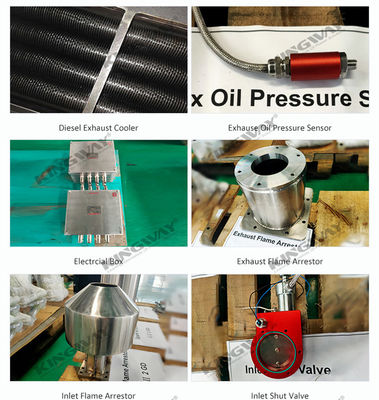 ZONE 2 Dieselmotor ATEX-zertifizierter Generator, Wasserpumpe und Luftkompressor mit DNV 2.7-1-Hochrahmen