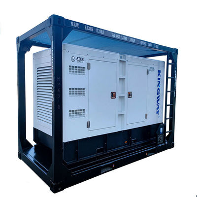 ATEX-Zertifizierung 3phase 200kw 250kva Zone2 Explosionssicherheit Dieselgenerator-Set DNVGL 2.7-1 Rutschrahmen-Plattform-Service-Motor
