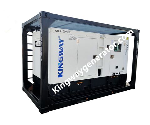 60 KVA Kingway ATEX Zertifizierte Zone 2 Ex-Proof Dieselgenerator Set mit DNV Standards Offshore Service Lifting Rahmen