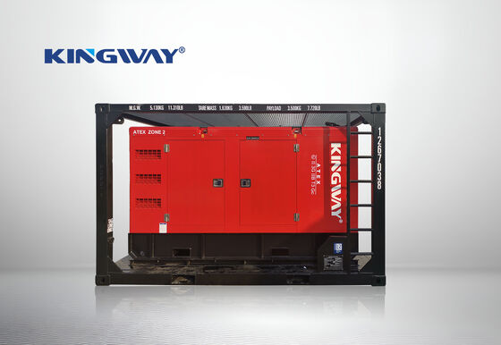 30KVA Kingway ATEX Zone 2 Compact Silent Explosion Proof Diesel Generator With DNV Lifting Frame