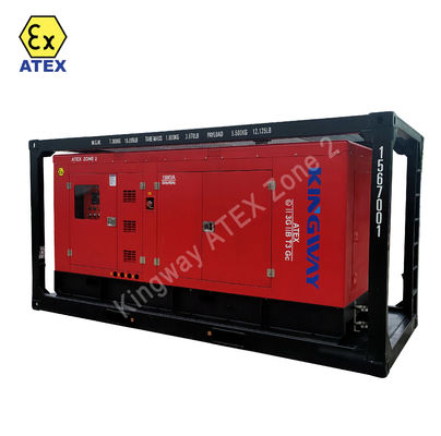 200 kVA ATEX Zone 2 Dieselgenerator, Temperaturklasse T3, montiert in DNV 2.7-1 Hub-Crash-Rahmen